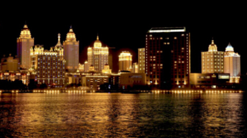 滿洲里夜景。黃克攝