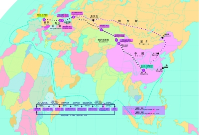 通過“渝新歐”國際鐵路簡明示意圖,可以看出其相對于海運的巨大優勢。