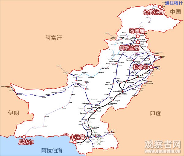 中巴經(jīng)濟走廊首條鐵路線路曝光 中國巴基斯坦啟動可行性研究